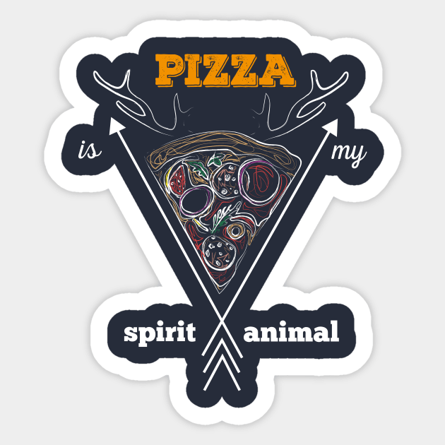 Pizza Is My Spirit Animal Happy Pizza Eater Gift Sticker by klimentina